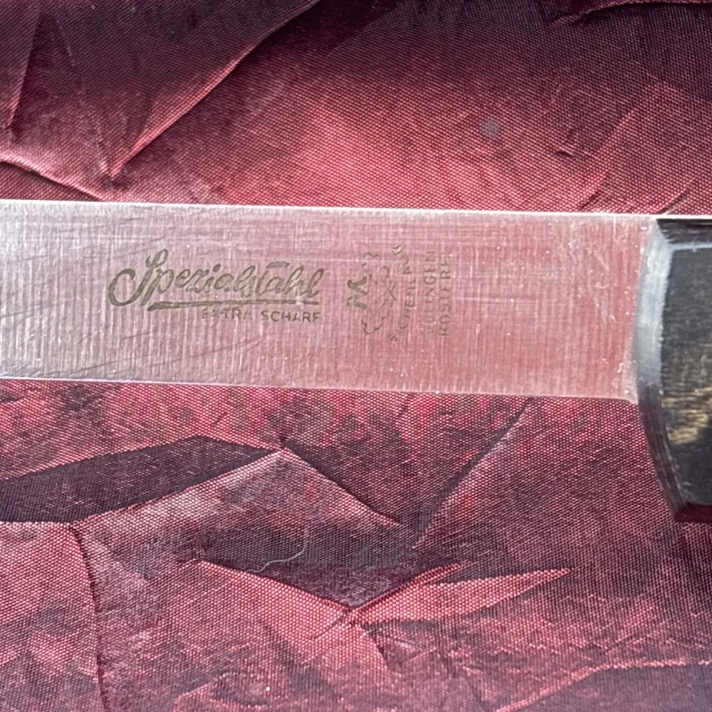 Eichenlaub Spezialstahl Hand Forged Carving Slicing Knife 17in Solingen Germany